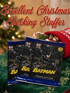 🌸 New Unopened Factory Sealed Batman Cards, Pack of 12 Cards, 3 Packs